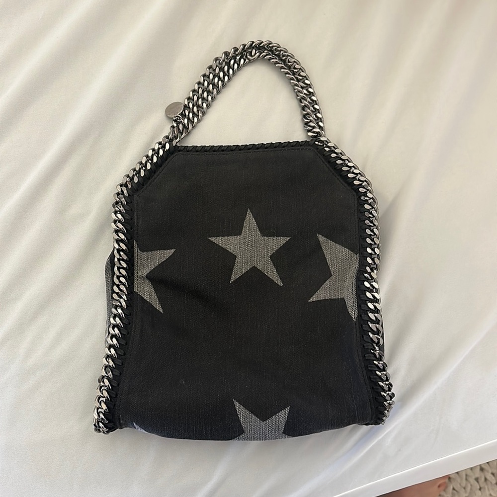 RARE Stella McCartney denim star flabella tote